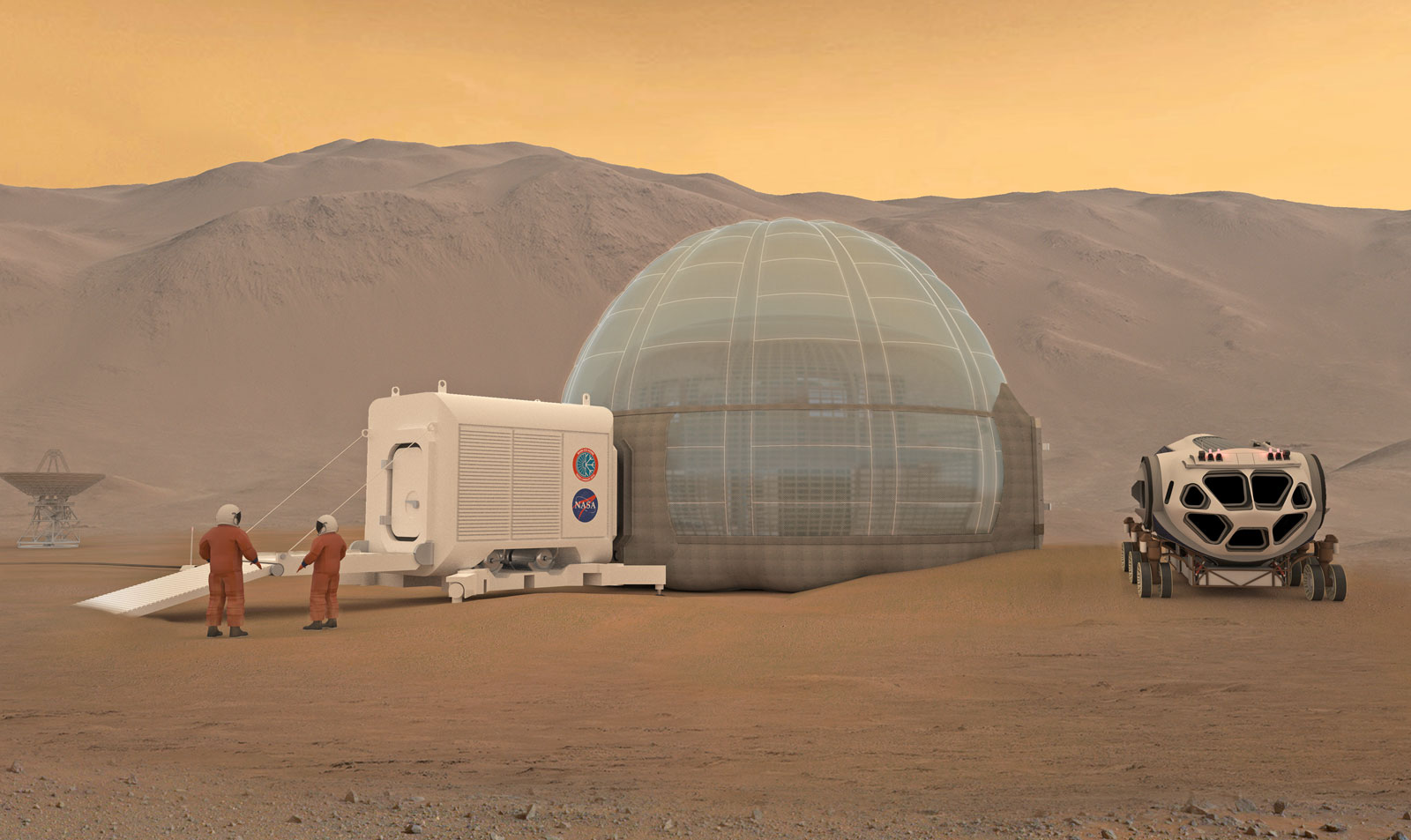 Obydlí tvaru koblihy, v němž budou na Marsu možná bydlet astronauti